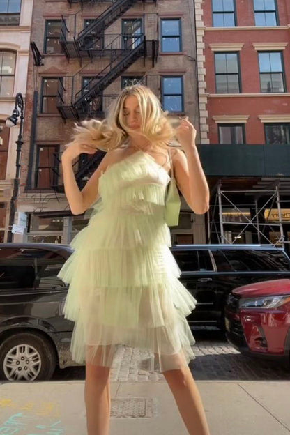 New Halter Short Bridesmaid Dresses, Layered Tulle Bridesmaid Dresses PB202