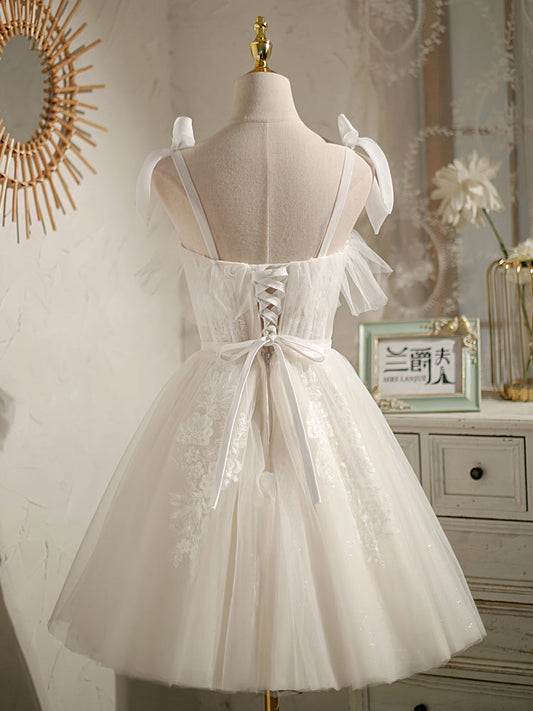 White Hoco Dress Short Homecoming Dresses SH237