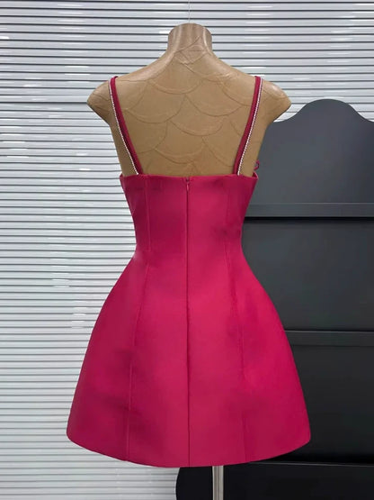 New Fashion Bow Design A-line Spaghetti Strap Party Dresses Homecoming Dresses, TP3809