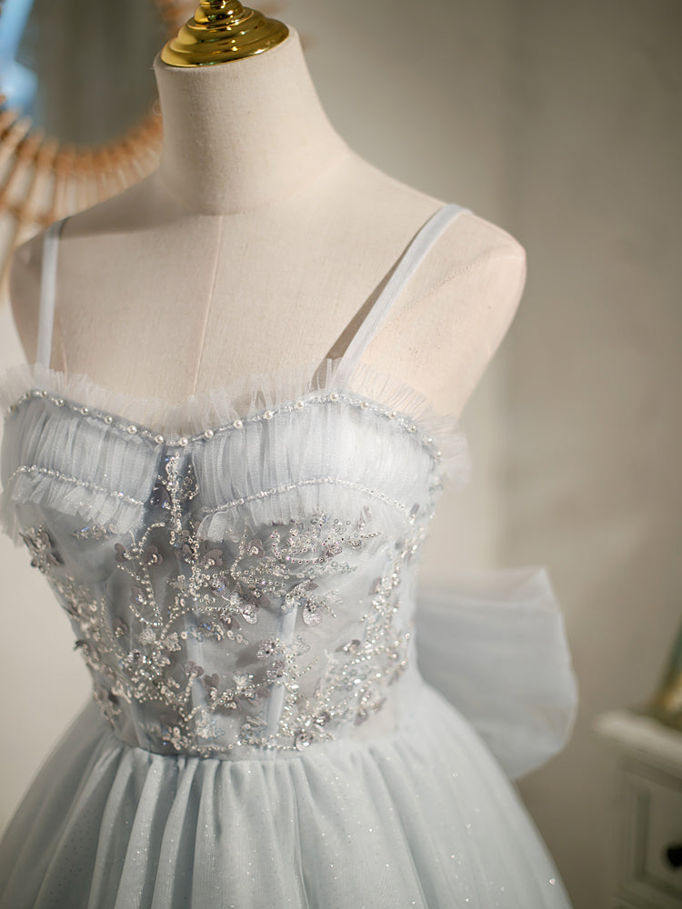 Princess Silver Hoco Dress Short Homecoming Dresses SH242