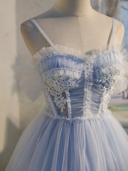 Light Sky Blue Hoco Dress Short Homecoming Dresses SH239