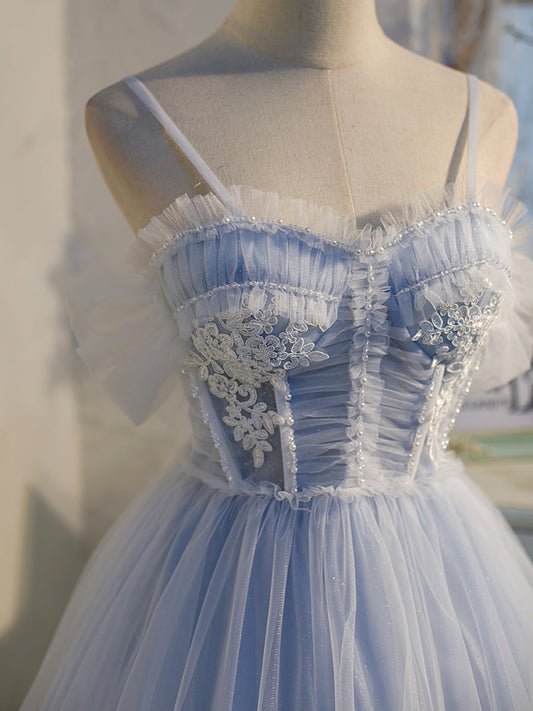 Light Sky Blue Hoco Dress Short Homecoming Dresses SH239