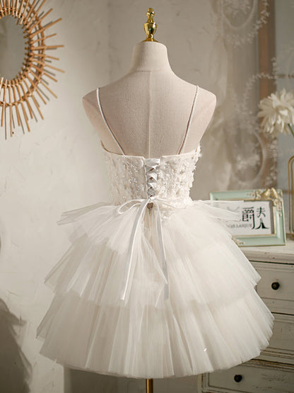Princess Ivory Hoco Dress Short Homecoming Dresses SH244