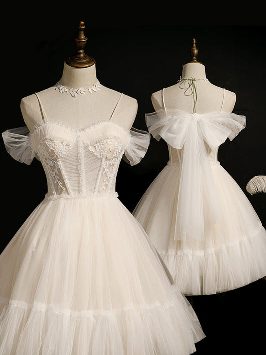 Princess Ivory Hoco Dress Short Homecoming Dresses SH243