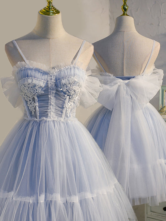 Light Sky Blue Hoco Dress Short Homecoming Dresses SH239