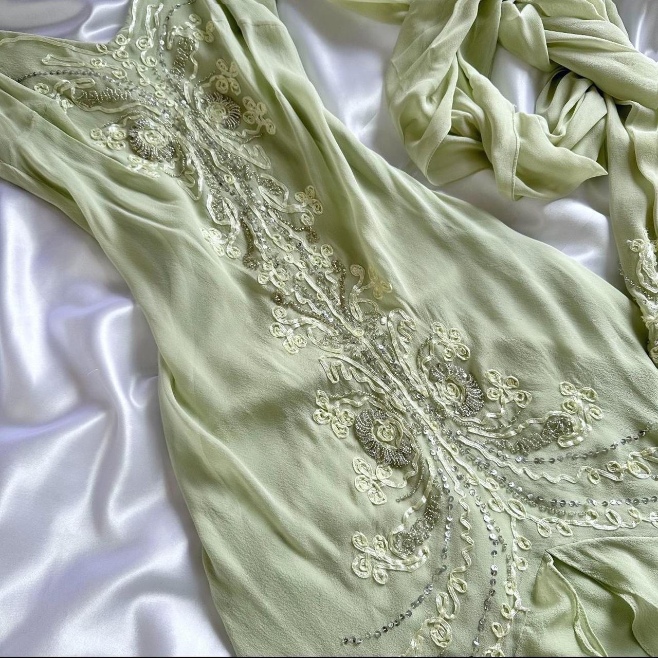 Green fashion classy pretty exquisite beaded long chiffon ruffled prom dress ball gown evening dress party dress gh3546