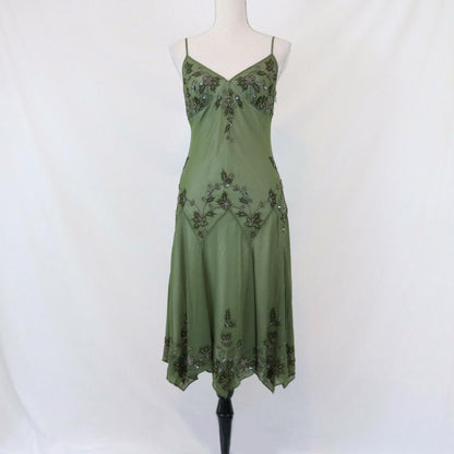 Green exquisite beaded short/mid-length chiffon homecoming dress birthday party dress gh5087