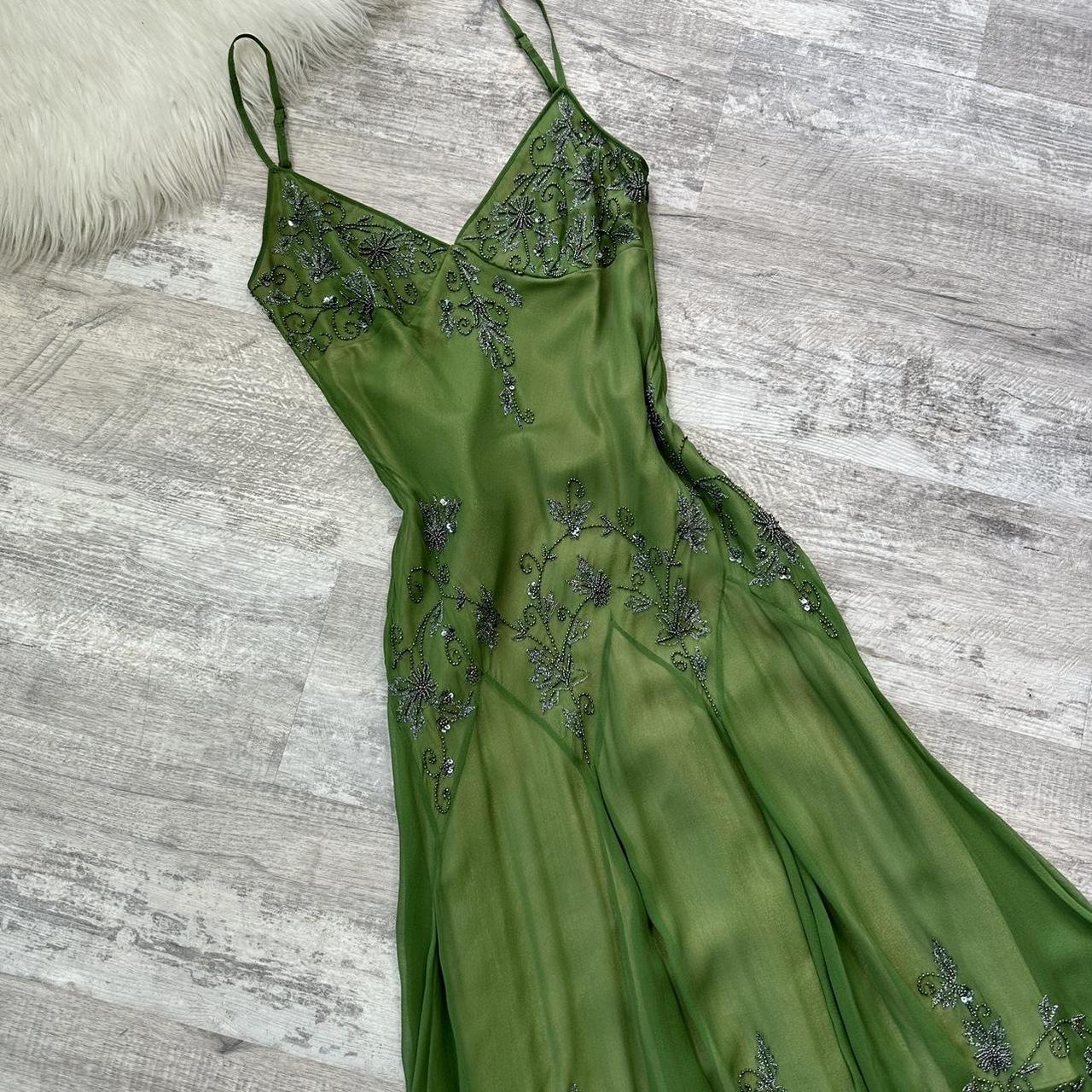 Green fairy homecoming dress Y2k floral beaded mini flowy short/mid/long chiffon Prom Dress evening dress party dress gh4718