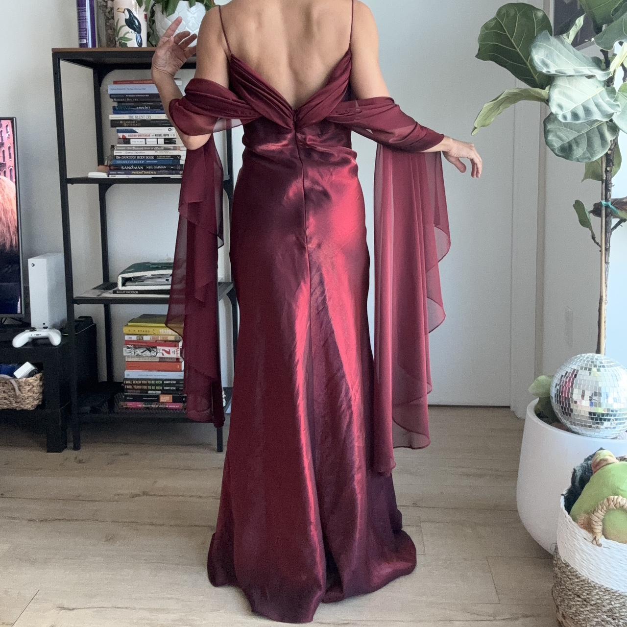 Burgundy vintage elegant a-line spaghetti strap sleeveless long formal floor-length ball gown prom dress evening gown party dress gh2972