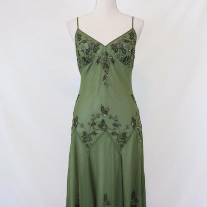 Green exquisite beaded short/mid-length chiffon homecoming dress birthday party dress gh5087