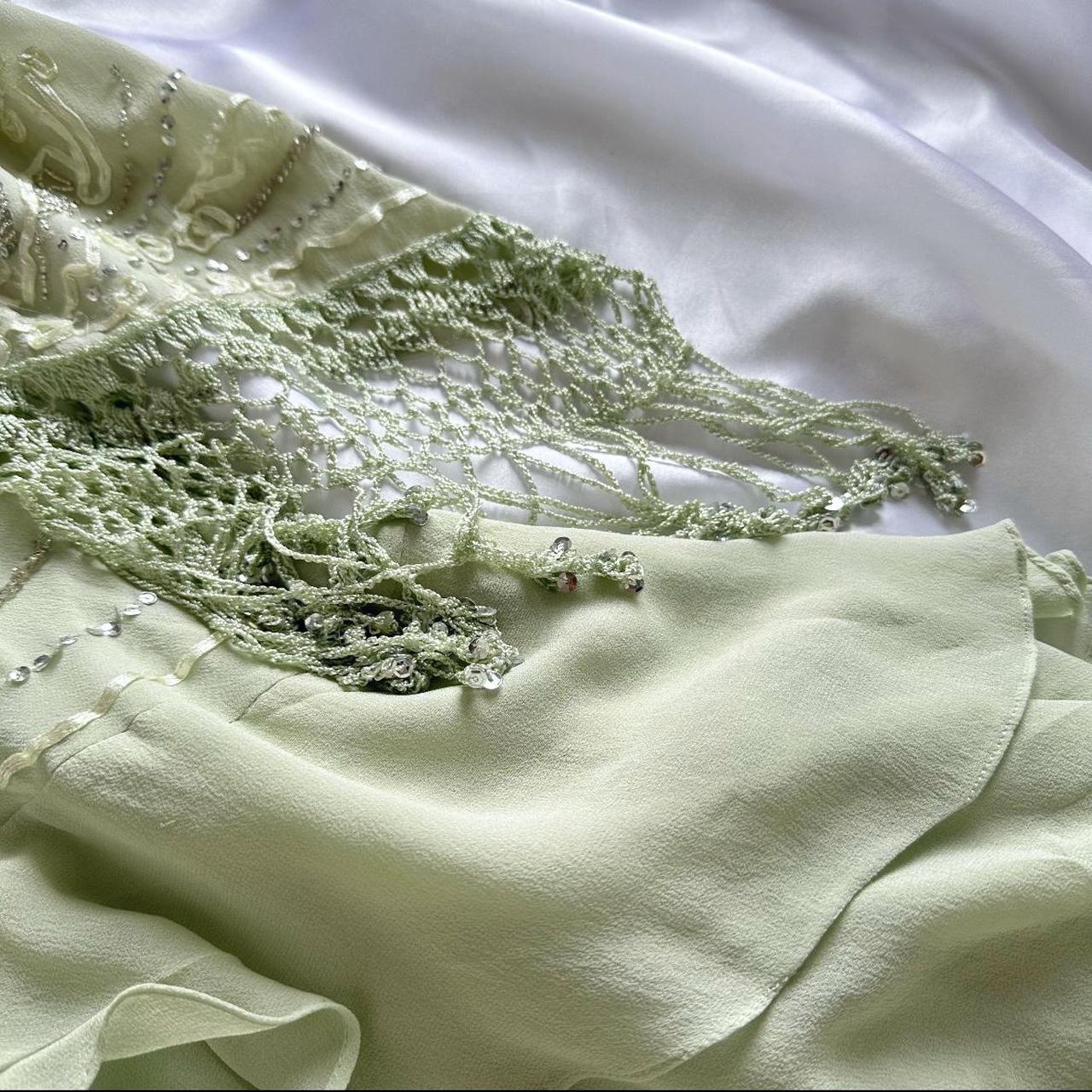 Green fashion classy pretty exquisite beaded long chiffon ruffled prom dress ball gown evening dress party dress gh3546