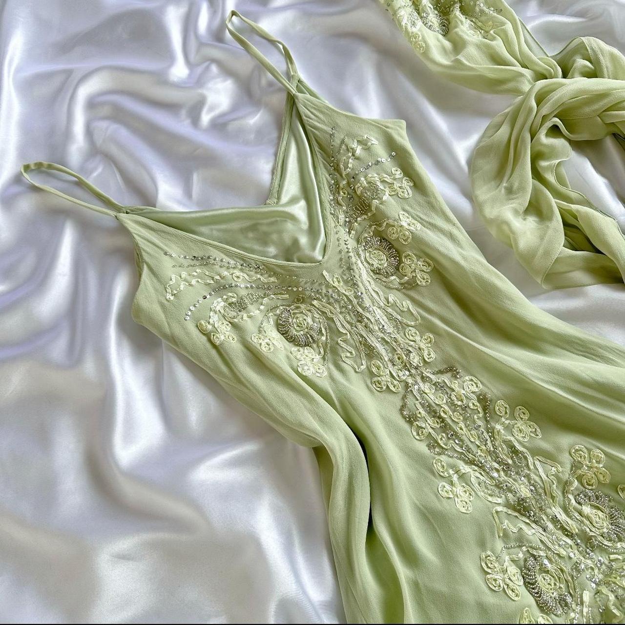 Green fashion classy pretty exquisite beaded long chiffon ruffled prom dress ball gown evening dress party dress gh3546