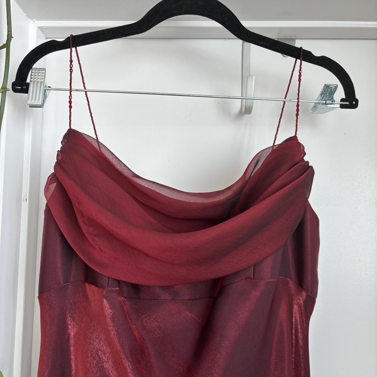 Burgundy vintage elegant a-line spaghetti strap sleeveless long formal floor-length ball gown prom dress evening gown party dress gh2972