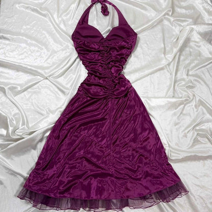 Purple midi/short prom dress gothic fairy dress homecoming dress formal dress gh4598