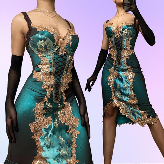 Turquoise Green Shiny Fashion Short/Mid-Length Chiffon Sequin Homecoming Dress Birthday Party Dress gh5008