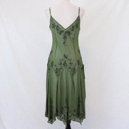 Green exquisite beaded short/mid-length chiffon homecoming dress birthday party dress gh5087