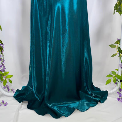 Green Fashion Elegant V-neck Halter Backless Lace-up Long Satin Floor-length prom dress Evening Gown Party Dress gh3581