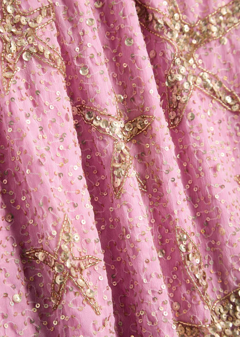 Retro Pink Sparkling Sequin V-neck Bodycon Homecoming Dress Party Dress TP4135