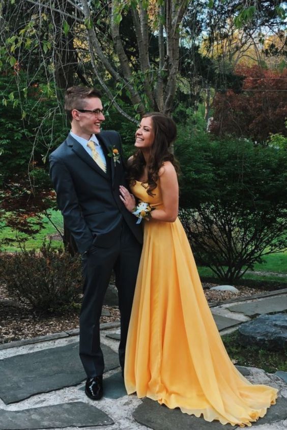 Yellow Prom Dresses,Evening Dress Pretty Prom Dresses P7565