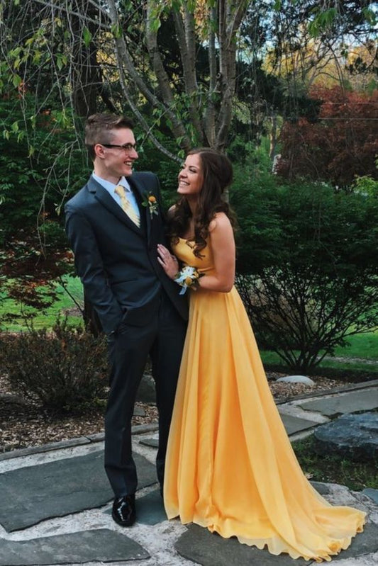 Yellow Prom Dresses,Evening Dress Pretty Prom Dresses P7565