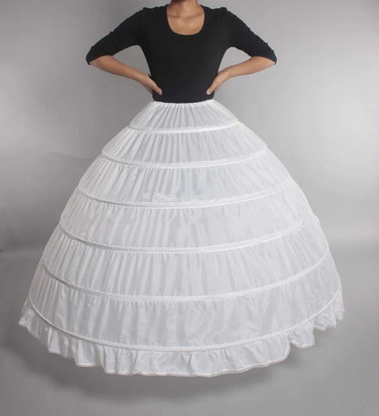Enagua de boda de 6 aros con crinolina para vestidos de princesa de gala