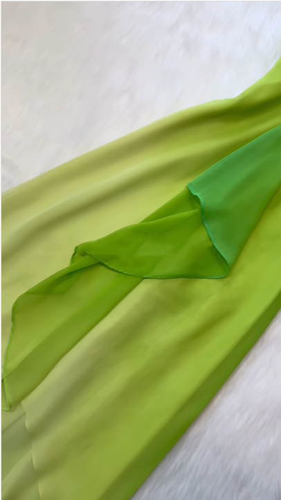 Green Fashion gradient Elegant Fairy Refreshing Long Chiffon Ball Dress Evening Dress Seaside Vacation Birthday Party Dress Ball Dress gh3757