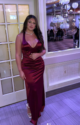 Sexy Deep V Neck Burgundy Mermaid Satin Split Long Prom Dresses TP1686