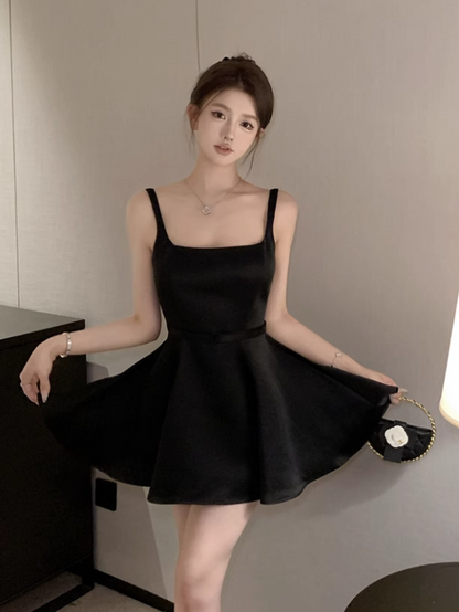 Fashion White Satin Irregular Ruffled Hem Design A-line Halter Homecoming Dress TP3691