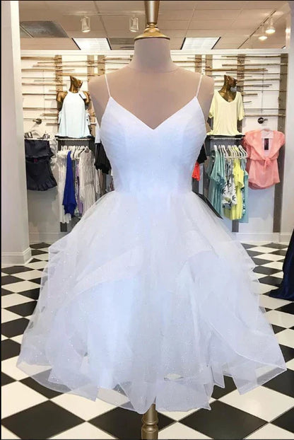 Vestidos de fiesta rojos brillantes con tirantes
