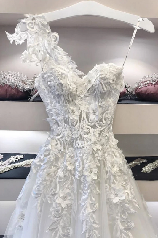 Vestido de fiesta largo blanco con escote en forma de corazón y apliques de encaje, vestidos de noche