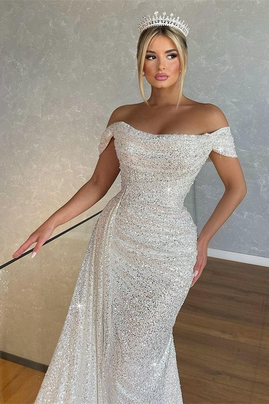 Gorgeous Off-The-Shoulder Strapless Mermaid Prom Dress With Sequins  gh780