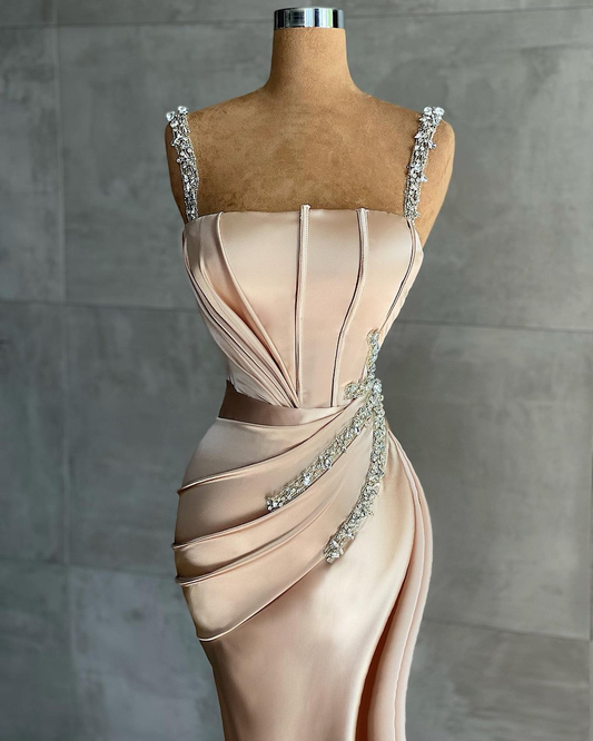 Starps Mermaid Appliques Bead Prom Dress  gh623