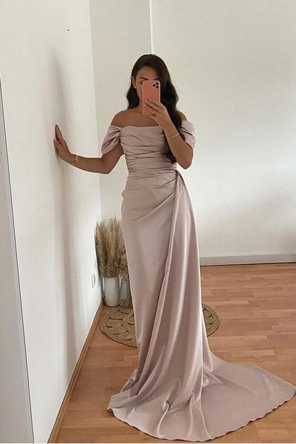 Strapless Off-The-Shoulder Mermaid Prom Dress With Ruffles Online gh650