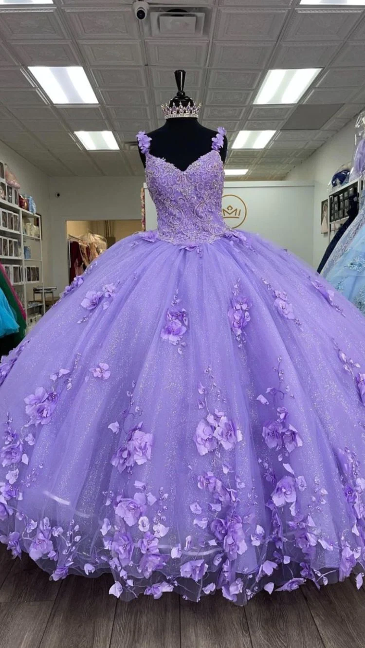 Vestidos de quinceañera princesa color lila, vestidos de quinceañera, vestidos de gala con apliques