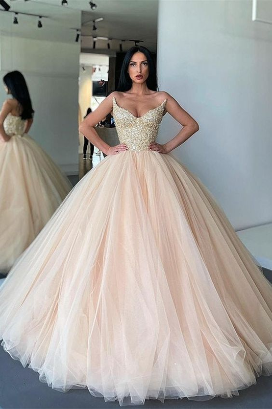 Strapless sequined Formal Long Ball gown Prom Dress gh2539