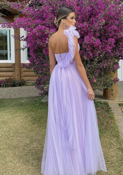 a-line purple long prom dress , unique prom dress     fg2147