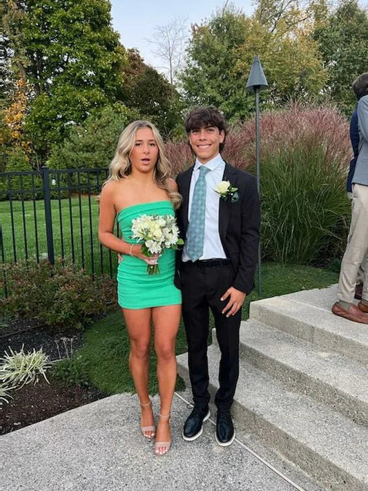 Green fashion simple elegant cute bodycon short slim fit mini party dress homecoming dress prom dress gh2867