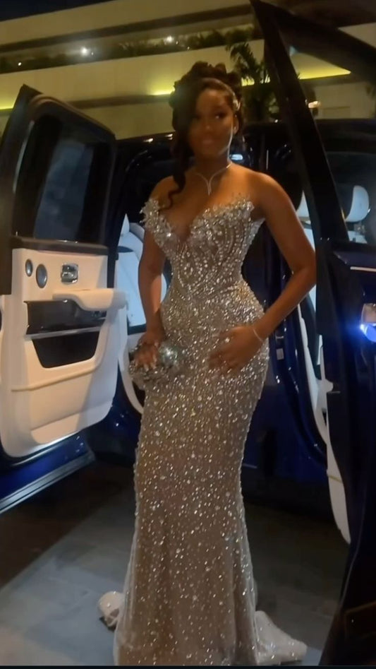 Hermoso vestido de sirena con lentejuelas negras para niña negra, vestido de fiesta para cumpleaños número 23, atuendos de cumpleaños para mujer D2584