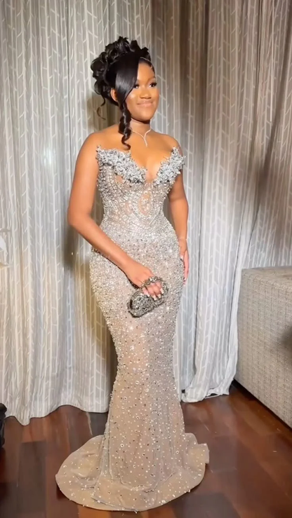 Hermoso vestido de sirena con lentejuelas negras para niña negra, vestido de fiesta para cumpleaños número 23, atuendos de cumpleaños para mujer D2584