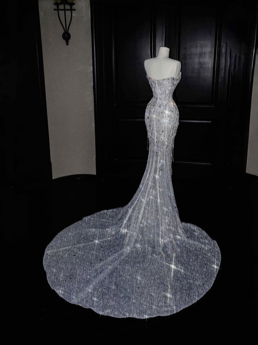 Gorgeous Mermaid Sweetheart Sequin Long Prom Dress Party Dress Graduation Dresses DP2724