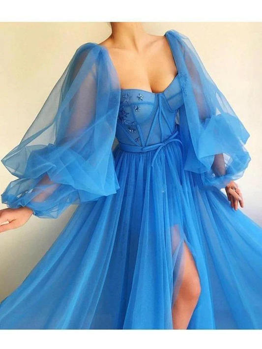 Stunning Prom Dress, Sweeping Train. Sweetheart Off the Shoulders Prom Dresses SH316