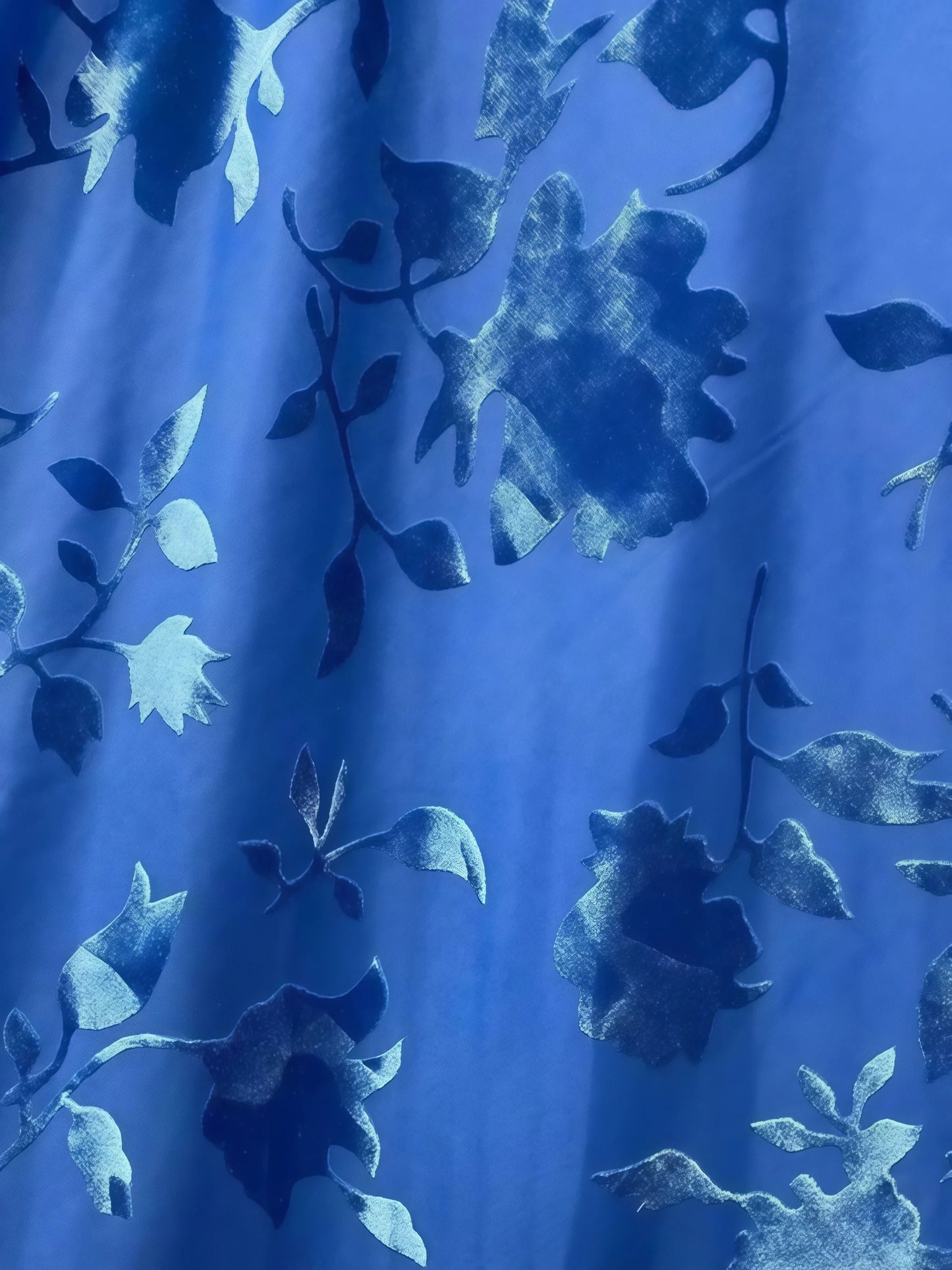 Spaghetti Straps Floral Blue Party Dress, Mermaid Summer Dance Dress, AST1749
