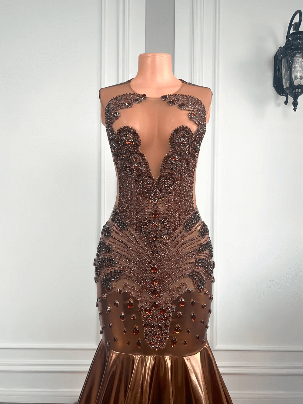 Vestidos de fiesta de sirena de lujo, vestidos de gala de cuero negro para niñas, vestidos formales