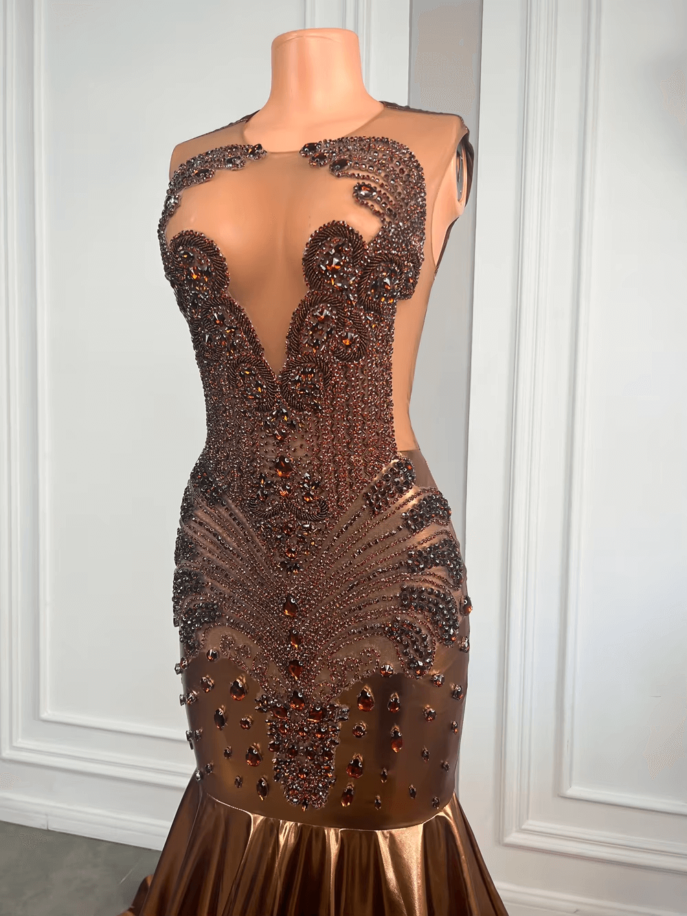Vestidos de fiesta de sirena de lujo, vestidos de gala de cuero negro para niñas, vestidos formales