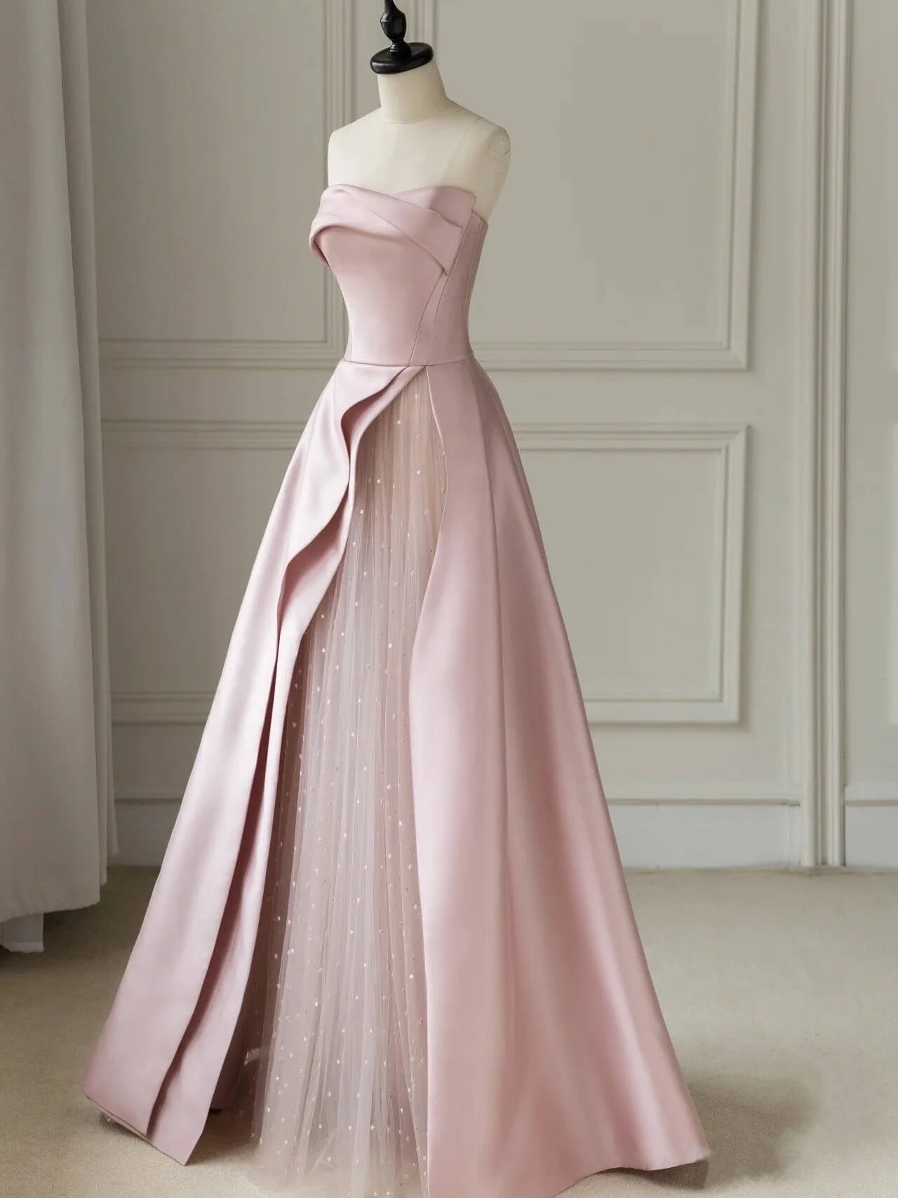 Elegant Strapless Formal Evening Dresses Long Event Party Dress