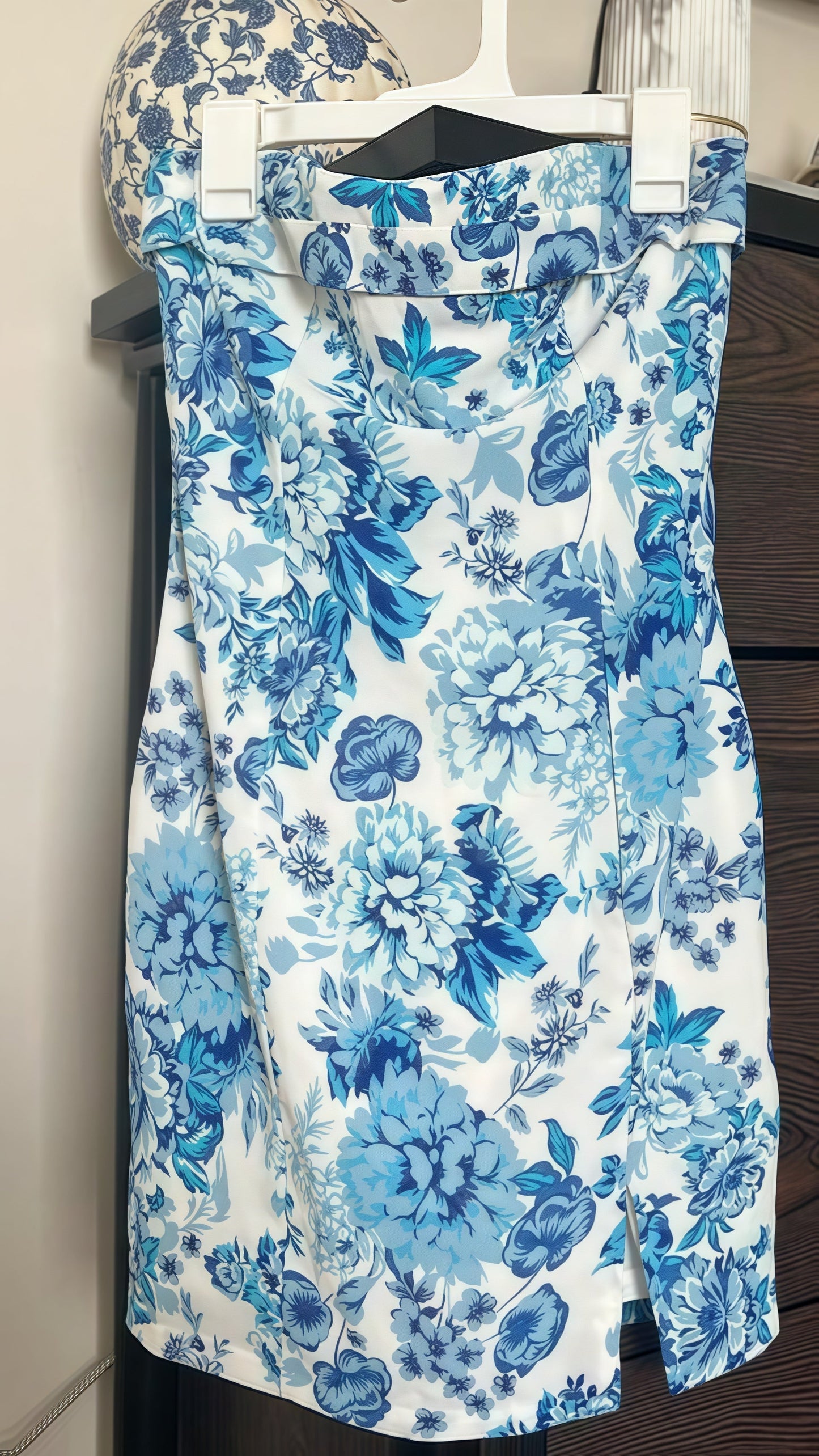 Strapless Bodycon Homecoming Dresses Floral Party Dress,AST1860