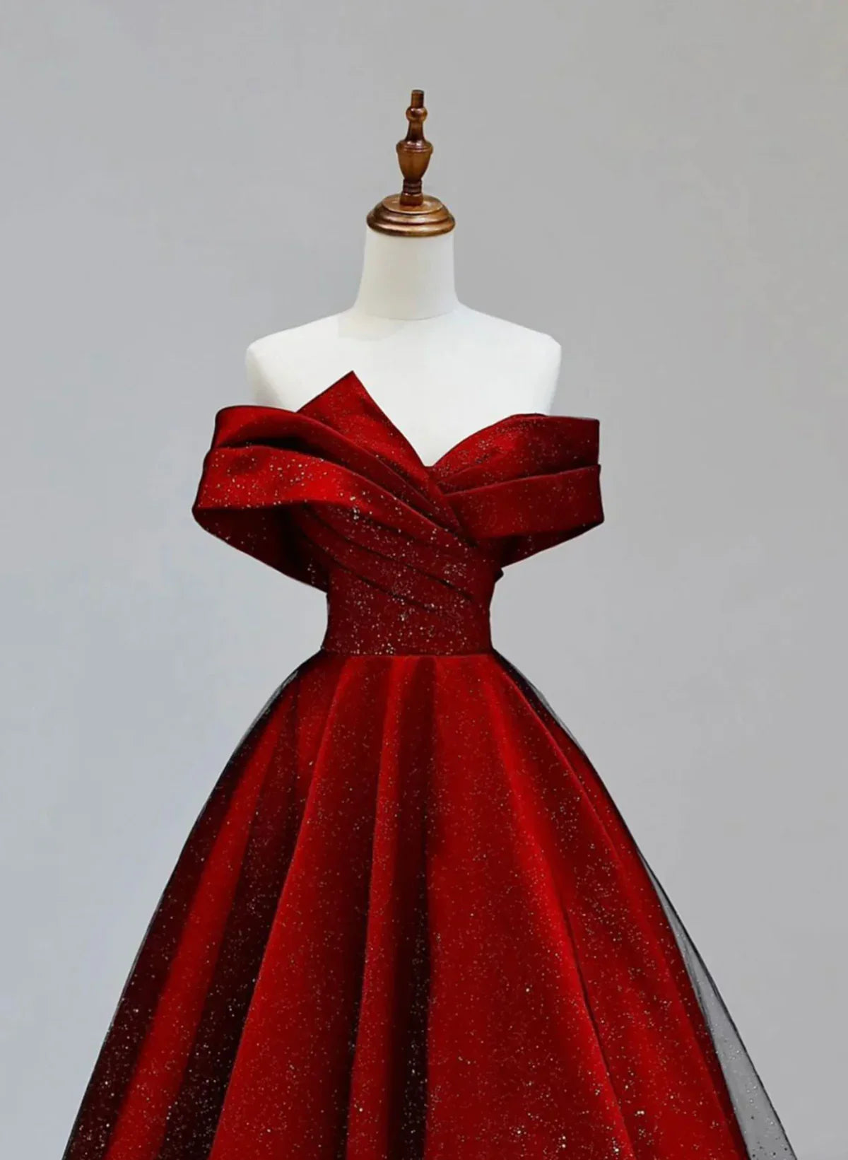 Vestido de fiesta largo con escote en forma de corazón en rojo y negro, vestido de noche largo en rojo y negro, vestido de graduación TP1151