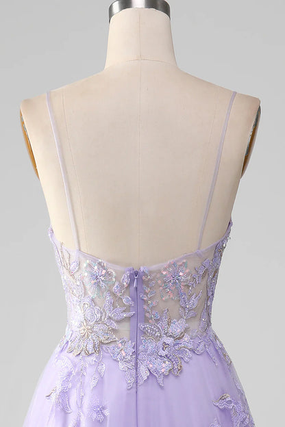 A-Line Sequins Prom Dress with Embroidery TP1374