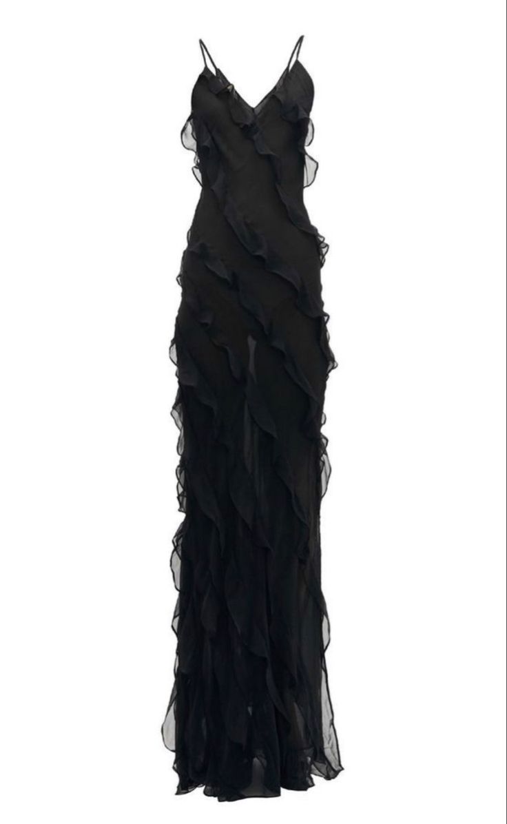 Sexy Black V-Neck Spaghetti Strap Open Back Mermaid Long Ball Gown TP1822