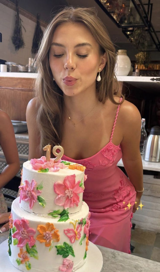 Vestido rosa de gasa con tirantes finos, sin mangas, estampado, para fiesta de cumpleaños y graduación, TP2071